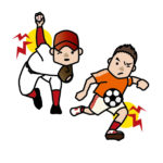 サッカー少年と野球少年